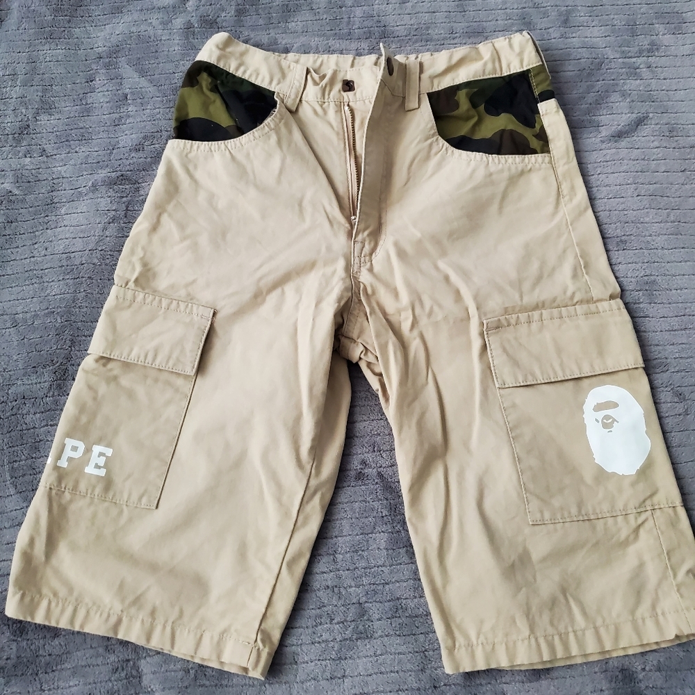 Authentic Bape Kids Cargo Shorts - sz 140
